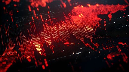 Leinwandbilder - Visualizing the Divergent Global Market Trends with China s Sharply Rising Performance