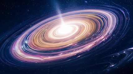 Wall Mural - Vivid Galaxy with Swirling Stellar Arms