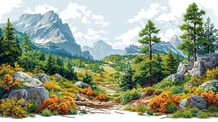 Wall Mural - Visualize global warming effects with a before-and-after scene showing a vibrant ecosystem turning into a barren landscape due to rising temperatures and greenhouse gases. high resolution