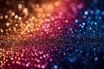 Poster - colorful glitter background with bokeh effect at night