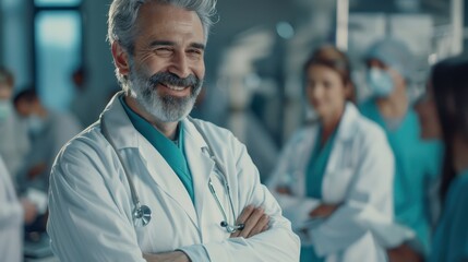 Poster - The smiling senior doctor