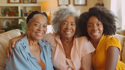 Wall Mural - The Three Generations Smiling