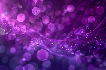 abstract image of purple bokeh lights combined with sparkling glitter, creating a vibrant and magica