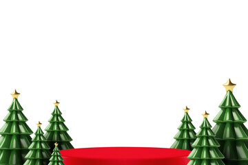 Canvas Print - PNG Festive 3D Christmas border, transparent background