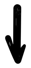 Poster - PNG black doodle curved arrows element, transparent background