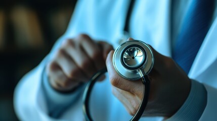 Wall Mural - The Doctor's Stethoscope Close-up