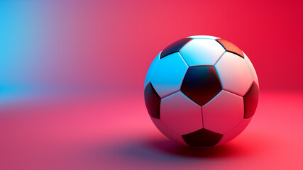 Wall Mural - A soccer ball with a gradient background.