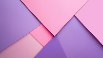 Canvas Print - Purple and pink geometric paper background with space for text viewed from above