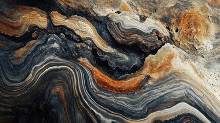 Poster - Abstract Swirling Pattern on a Rough Surface