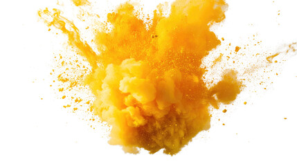 Wall Mural - Yellow explosion transparent background