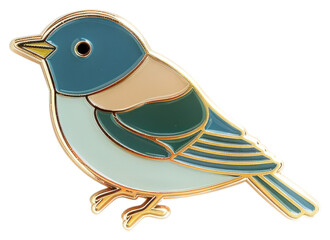 Poster - Colorful bird enamel pin