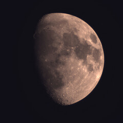 Wall Mural - waxing gibbous moon at 74.5% illumination