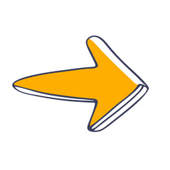 Wall Mural - a vibrant yellow arrow points