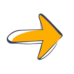 Wall Mural - a vibrant yellow arrow points