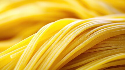 Canvas Print -   A focused image of multiple vibrant yellow rubber bands covering the whole picture