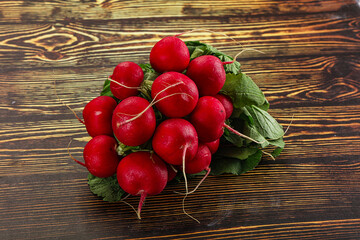 Sticker - Ripe fresh organic radish heap