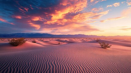 Wall Mural - Desert Sunset Landscape