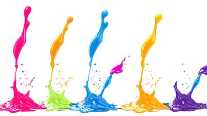 Poster - Multicolor splash in rainbow colors Illustration of splash with colorful on a white background