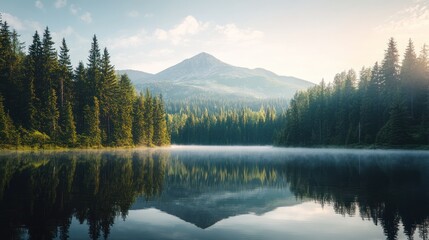 Poster - Serene Mountain Lake Reflection