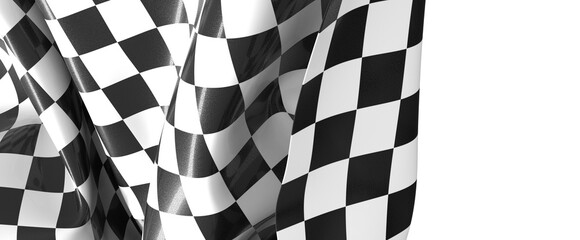 Aufkleber - The checkered flag waves in the wind a symbol of victory and the finish line