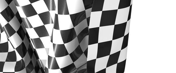 Wall Mural - The checkered flag waves in the wind a symbol of victory and the finish line