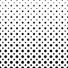 Poster - Repeating circle pattern background - abstract monochrome vector graphic with dots