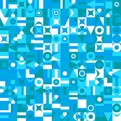 Poster - Abstract chaotic random mosaic pattern background - colorful vector design