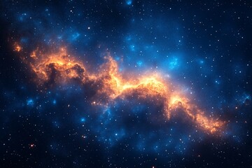 Wall Mural - vibrant cosmic nebula illuminated by stellar winds in the depths of space