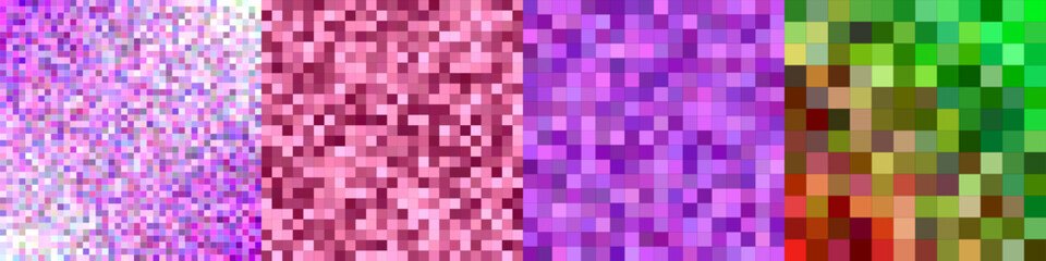 Poster - Abstract square mosaic pattern background set