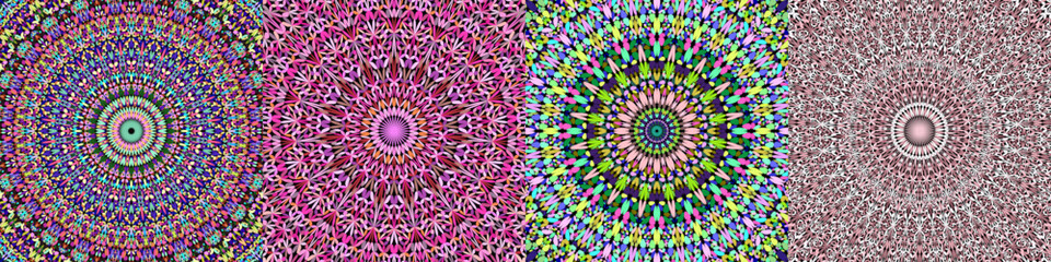 Poster - Geometric floral mandala background collection