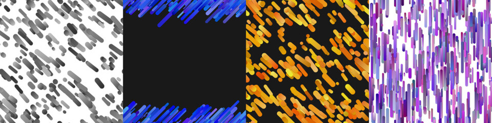 Poster - Seamless gradient stripe background set