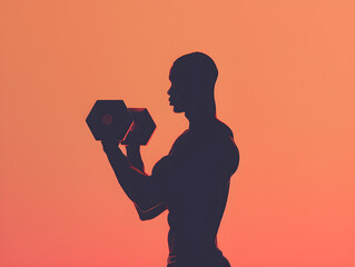 A person in black workout clothes lifts silver dumbbells in a bright, empty room.