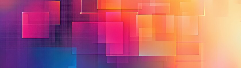 Poster - Vibrant abstract background with overlapping geometric shapes in warm and cool tones. Perfect for modern designs and digital art projects.