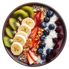 Poster - PNG  Colorful nutritious fruit smoothie bowl