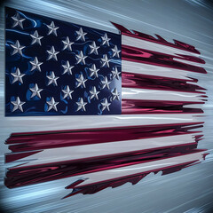 A picture of a united states of America flag. national flag design and blur background 