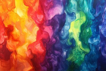 Poster - Colorful abstract swirl pattern with vibrant hues blending together in a seamless design