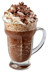 Poster - PNG  Decadent chocolate whipped cream beverage