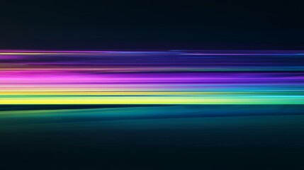 Poster - Abstract background with colorful horizontal lines forming a vibrant and dynamic composition, suggesting speed and movement