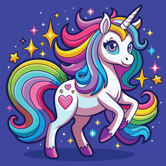 Sticker - A beautiful unicorn illustration