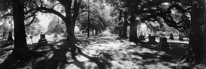 Poster - Tree Shadows on Pathway in Burial Ground