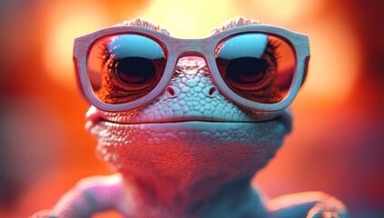 Cool Lizard With Sunglasses