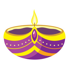 Wall Mural - decorative diwali diya lamp