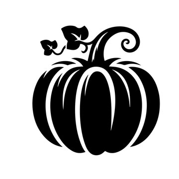 pumpkin vector silhouette for Halloween  Silhouette ,black color silhouette 