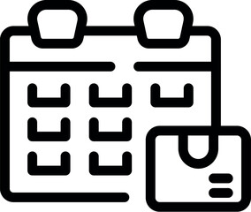 Poster - Simple icon representing a delivery schedule, useful for logistics and shipping concepts