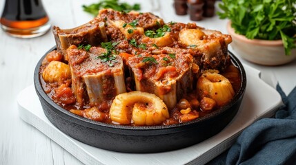 Wall Mural - Osso Buco - Traditional Italian food