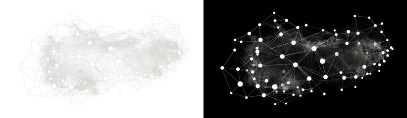 Wall Mural - PNG Network visualization data science art