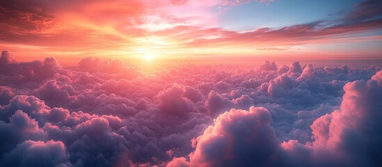 Wall Mural - Stunning Sunset Above the Clouds