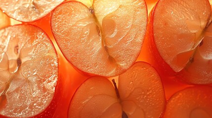   Close-up image of oranges on cutting board with droplets