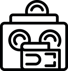 Poster - Money transferring with credit card to bank account icon