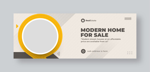 Wall Mural - real estate social media facebook cover web banner template